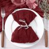 imageSocomi Black Cheesecloth Napkins Fall Thanksgiving Cheese Cloths Gauze Set of 24 Boho Washable Dinner Table Napkins for Wedding Party Baby Shower Birthday Party DecorBurgundy