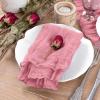 imageSocomi Black Cheesecloth Napkins Fall Thanksgiving Cheese Cloths Gauze Set of 24 Boho Washable Dinner Table Napkins for Wedding Party Baby Shower Birthday Party DecorMauve
