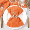 imageSocomi Black Cheesecloth Napkins Fall Thanksgiving Cheese Cloths Gauze Set of 24 Boho Washable Dinner Table Napkins for Wedding Party Baby Shower Birthday Party DecorOrange