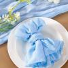 imageSocomi Black Cheesecloth Napkins Fall Thanksgiving Cheese Cloths Gauze Set of 24 Boho Washable Dinner Table Napkins for Wedding Party Baby Shower Birthday Party DecorSky Blue