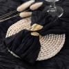 imageSocomi Black Cheesecloth Napkins Fall Thanksgiving Cheese Cloths Gauze Set of 24 Boho Washable Dinner Table Napkins for Wedding Party Baby Shower Birthday Party DecorBlack