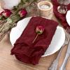 imageSocomi Black Cheesecloth Napkins Fall Thanksgiving Cheese Cloths Gauze Set of 24 Boho Washable Dinner Table Napkins for Wedding Party Baby Shower Birthday Party DecorBurgundy