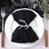 imageSocomi Black Cheesecloth Napkins Fall Thanksgiving Cheese Cloths Gauze Set of 24 Boho Washable Dinner Table Napkins for Wedding Party Baby Shower Birthday Party DecorBlack
