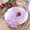 imageSocomi Black Cheesecloth Napkins Fall Thanksgiving Cheese Cloths Gauze Set of 24 Boho Washable Dinner Table Napkins for Wedding Party Baby Shower Birthday Party DecorLilac Purple
