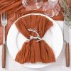 imageSocomi Black Cheesecloth Napkins Fall Thanksgiving Cheese Cloths Gauze Set of 24 Boho Washable Dinner Table Napkins for Wedding Party Baby Shower Birthday Party DecorTerracotta