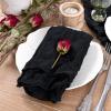 imageSocomi Black Cheesecloth Napkins Fall Thanksgiving Cheese Cloths Gauze Set of 24 Boho Washable Dinner Table Napkins for Wedding Party Baby Shower Birthday Party DecorBlack