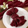 imageSocomi Black Cheesecloth Napkins Fall Thanksgiving Cheese Cloths Gauze Set of 24 Boho Washable Dinner Table Napkins for Wedding Party Baby Shower Birthday Party DecorBurgundy