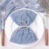 imageSocomi Black Cheesecloth Napkins Fall Thanksgiving Cheese Cloths Gauze Set of 24 Boho Washable Dinner Table Napkins for Wedding Party Baby Shower Birthday Party DecorDusty Blue