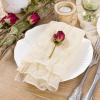 imageSocomi Black Cheesecloth Napkins Fall Thanksgiving Cheese Cloths Gauze Set of 24 Boho Washable Dinner Table Napkins for Wedding Party Baby Shower Birthday Party DecorBeige