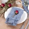 imageSocomi Black Cheesecloth Napkins Fall Thanksgiving Cheese Cloths Gauze Set of 24 Boho Washable Dinner Table Napkins for Wedding Party Baby Shower Birthday Party DecorDusty Blue