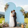 imageSocomi Blue Wedding Arch Backdrop Cover Spandex 72FT Fitted Stretchy Chiara Arches Stand Covers for Birthday Party Bridal Baby Shower Ceremony Banquet DecorationBlue