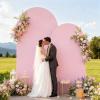 imageSocomi Blue Wedding Arch Backdrop Cover Spandex 72FT Fitted Stretchy Chiara Arches Stand Covers for Birthday Party Bridal Baby Shower Ceremony Banquet DecorationPink