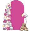 imageSocomi Blue Wedding Arch Backdrop Cover Spandex 72FT Fitted Stretchy Chiara Arches Stand Covers for Birthday Party Bridal Baby Shower Ceremony Banquet DecorationFuchsia