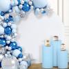 imageSocomi Cylinder Pedestal Stand Covers Spandex Flexible Display Box Stand Covers for Birthday Party Wedding Baby Shower Decoration Only Stand Covers Included Set of 3 BlackBlue