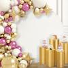 imageSocomi Cylinder Pedestal Stand Covers Spandex Flexible Display Box Stand Covers for Birthday Party Wedding Baby Shower Decoration Only Stand Covers Included Set of 3 BlackGold
