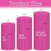 imageSocomi Cylinder Pedestal Stand Covers Spandex Flexible Display Box Stand Covers for Birthday Party Wedding Baby Shower Decoration Only Stand Covers Included Set of 3 BlackFuchsia