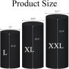 imageSocomi Cylinder Pedestal Stand Covers Spandex Flexible Display Box Stand Covers for Birthday Party Wedding Baby Shower Decoration Only Stand Covers Included Set of 3 BlackBlack