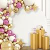 imageSocomi Cylinder Pedestal Stand Covers Spandex Flexible Display Box Stand Covers for Birthday Party Wedding Baby Shower Decoration Only Stand Covers Included Set of 3 BlackGold