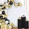 imageSocomi Cylinder Pedestal Stand Covers Spandex Flexible Display Box Stand Covers for Birthday Party Wedding Baby Shower Decoration Only Stand Covers Included Set of 3 BlackBlack