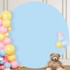imageSocomi Round Arch Cover Spandex Fitted Arch Stand Covers Round Balloon Top Chiara for Wedding Birthday Party Baby Shower Ceremony Decoration Black 72FTBlue