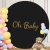 imageSocomi Round Arch Cover Spandex Fitted Arch Stand Covers Round Balloon Top Chiara for Wedding Birthday Party Baby Shower Ceremony Decoration Black 72FTBlack