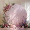 imageSocomi Round Arch Cover Spandex Fitted Arch Stand Covers Round Balloon Top Chiara for Wedding Birthday Party Baby Shower Ceremony Decoration Black 72FTPink