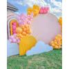 imageSocomi Round Arch Cover Spandex Fitted Arch Stand Covers Round Balloon Top Chiara for Wedding Birthday Party Baby Shower Ceremony Decoration Black 72FTPink