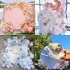 imageSocomi Round Arch Cover Spandex Fitted Arch Stand Covers Round Balloon Top Chiara for Wedding Birthday Party Baby Shower Ceremony Decoration Black 72FTBeige