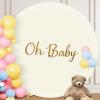 imageSocomi Round Arch Cover Spandex Fitted Arch Stand Covers Round Balloon Top Chiara for Wedding Birthday Party Baby Shower Ceremony Decoration Black 72FTBeige