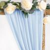 imageSocomi Wedding Arch Draping Fabric 3 Panels 29quot x 19Ft White Sheer Chiffon Curtain Drapes 6 Yards for Wedding Ceremony Birthday Party DecorationBaby Blue