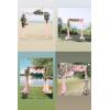 imageSocomi Wedding Arch Draping Fabric 3 Panels 29quot x 19Ft White Sheer Chiffon Curtain Drapes 6 Yards for Wedding Ceremony Birthday Party DecorationBlush Pink
