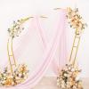 imageSocomi Wedding Arch Draping Fabric 3 Panels 29quot x 19Ft White Sheer Chiffon Curtain Drapes 6 Yards for Wedding Ceremony Birthday Party DecorationBlush Pink