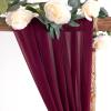 imageSocomi Wedding Arch Draping Fabric 3 Panels 29quot x 19Ft White Sheer Chiffon Curtain Drapes 6 Yards for Wedding Ceremony Birthday Party DecorationBurgundy Red