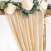 imageSocomi Wedding Arch Draping Fabric 3 Panels 29quot x 19Ft White Sheer Chiffon Curtain Drapes 6 Yards for Wedding Ceremony Birthday Party DecorationChampagne Gold