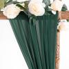 imageSocomi Wedding Arch Draping Fabric 3 Panels 29quot x 19Ft White Sheer Chiffon Curtain Drapes 6 Yards for Wedding Ceremony Birthday Party DecorationEmerald Green