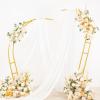 imageSocomi Wedding Arch Draping Fabric 3 Panels 29quot x 19Ft White Sheer Chiffon Curtain Drapes 6 Yards for Wedding Ceremony Birthday Party DecorationIvory White