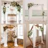 imageSocomi Wedding Arch Draping Fabric 3 Panels 29quot x 19Ft White Sheer Chiffon Curtain Drapes 6 Yards for Wedding Ceremony Birthday Party DecorationIvory White