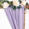imageSocomi Wedding Arch Draping Fabric 3 Panels 29quot x 19Ft White Sheer Chiffon Curtain Drapes 6 Yards for Wedding Ceremony Birthday Party DecorationLavender Purple