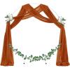 imageSocomi Wedding Arch Draping Fabric 3 Panels 29quot x 19Ft White Sheer Chiffon Curtain Drapes 6 Yards for Wedding Ceremony Birthday Party DecorationTerracotta