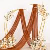 imageSocomi Wedding Arch Draping Fabric 3 Panels 29quot x 19Ft White Sheer Chiffon Curtain Drapes 6 Yards for Wedding Ceremony Birthday Party DecorationTerracotta