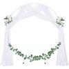 imageSocomi Wedding Arch Draping Fabric 3 Panels 29quot x 19Ft White Sheer Chiffon Curtain Drapes 6 Yards for Wedding Ceremony Birthday Party DecorationWhite
