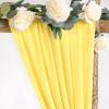 imageSocomi Wedding Arch Draping Fabric 3 Panels 29quot x 19Ft White Sheer Chiffon Curtain Drapes 6 Yards for Wedding Ceremony Birthday Party DecorationYellow