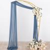 imageSocomi White Sheer Wedding Arch Draping Fabric 29quot x 20Ft 1 Panel Outdoor Curtain Drapes Extra Long for Bridal Baby Shower Ceremony Birthday Party DecorDusty Blue