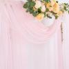 imageSocomi White Sheer Wedding Arch Draping Fabric 29quot x 20Ft 1 Panel Outdoor Curtain Drapes Extra Long for Bridal Baby Shower Ceremony Birthday Party DecorBlush Pink