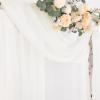 imageSocomi White Sheer Wedding Arch Draping Fabric 29quot x 20Ft 1 Panel Outdoor Curtain Drapes Extra Long for Bridal Baby Shower Ceremony Birthday Party DecorCream Ivory