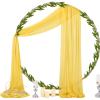 imageSocomi White Sheer Wedding Arch Draping Fabric 29quot x 20Ft 1 Panel Outdoor Curtain Drapes Extra Long for Bridal Baby Shower Ceremony Birthday Party DecorYellow