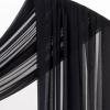 imageSocomi White Sheer Wedding Arch Draping Fabric 29quot x 20Ft 1 Panel Outdoor Curtain Drapes Extra Long for Bridal Baby Shower Ceremony Birthday Party DecorBlack