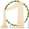 imageSocomi White Sheer Wedding Arch Draping Fabric 29quot x 20Ft 1 Panel Outdoor Curtain Drapes Extra Long for Bridal Baby Shower Ceremony Birthday Party DecorChampagne