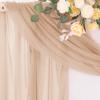 imageSocomi White Sheer Wedding Arch Draping Fabric 29quot x 20Ft 1 Panel Outdoor Curtain Drapes Extra Long for Bridal Baby Shower Ceremony Birthday Party DecorNude