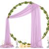 imageSocomi White Sheer Wedding Arch Draping Fabric 29quot x 20Ft 1 Panel Outdoor Curtain Drapes Extra Long for Bridal Baby Shower Ceremony Birthday Party DecorLilac Purple